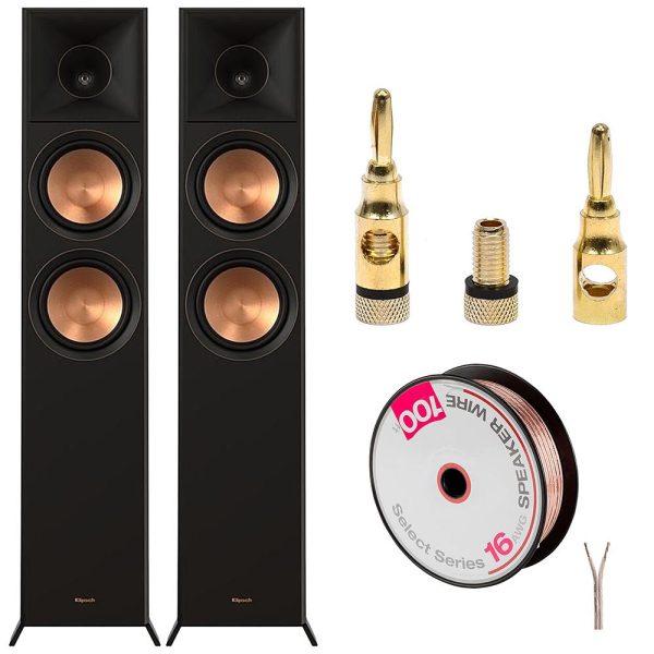 Klipsch RP-6000F II Floorstanding Speaker (Pair) + Deco Gear Wire + Banana Plugs on Sale