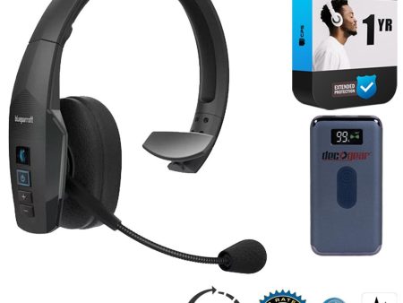 BlueParrott B450-XT Wireless Bluetooth Mono Headset + Power Bank +Protection Pack Fashion