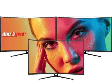 Deco Gear 39  Curved Gaming Monitor, 2560x1440, 1ms MPRT, 165 Hz, 4000:1, HDR 400, 3-Pack For Sale