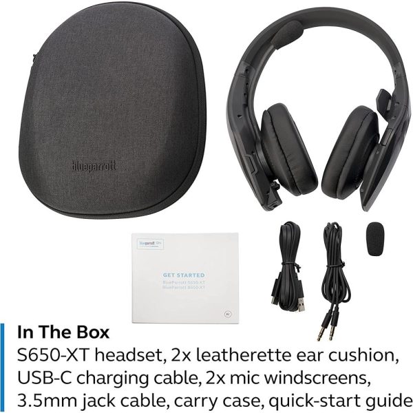 BlueParrott S650-XT 2-in-1 Convertible Bluetooth Noise-Canceling Headset w  Warranty Bundle For Discount