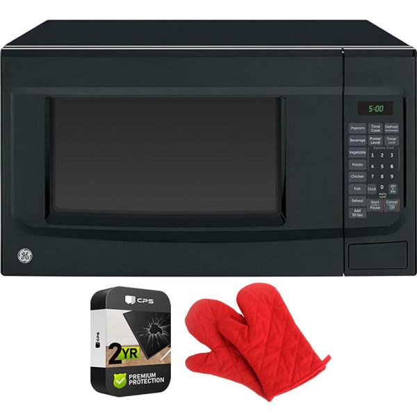 GE 1.4 Cu. Ft. Countertop Microwave Oven Black with 2 Year Warranty & Oven Mitt Online