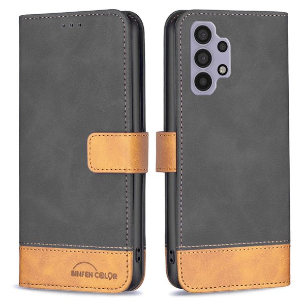 BINFEN COLOR BF Leather Case Series-7 for Samsung Galaxy A32 5G M32 5G, Folio Flip Wallet and Adjustable Stand Design Style 11 Matte Texture PU Leather Case For Cheap