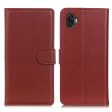 For Samsung Galaxy Xcover 6 Pro Litchi Texture PU Leather Wallet Case Drop-proof Phone Cover with Foldable Stand Cheap