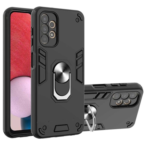 YB PC Series-1 for Samsung Galaxy A13 4G Back Case TPU+PC Hybrid Dual Layer Defender Phone Cover with Ring Car Mount Kickstand Online Hot Sale