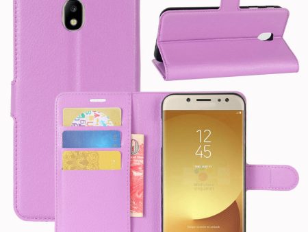 Litchi Skin Wallet Leather Flip Case with Stand for Samsung Galaxy J7 (2017) EU Version Hot on Sale