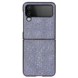 For Samsung Galaxy Z Flip4 5G Glitter Skin Protective Cover PU Leather Coated PC Anti-Slip Shockproof Protective Phone Case Discount