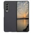 For Samsung Galaxy Z Fold4 5G Litchi Texture Phone Case Genuine Leather Coated TPU + PC Protection Back Cover For Discount