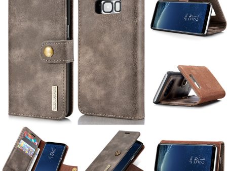 DG.MING For Samsung Galaxy S8 Plus G955 Detachable 2 in 1 Anti-scratch Split Leather Wallet Phone Cover For Sale