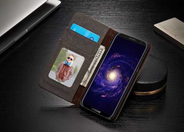 CASEME 006 Series Canvas Skin Leather Wallet Phone Case for Samsung Galaxy S8 G950 Online