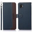 KHAZNEH For Samsung Galaxy Xcover 6 Pro RFID Blocking Litchi Texture PU Leather Phone Case with Wallet Stand Online now