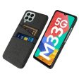 Cloth Texture Case for Samsung Galaxy M33 5G (Global Version), Hard PC + Cloth Back Protector Cover with Dual Card Slot Discount