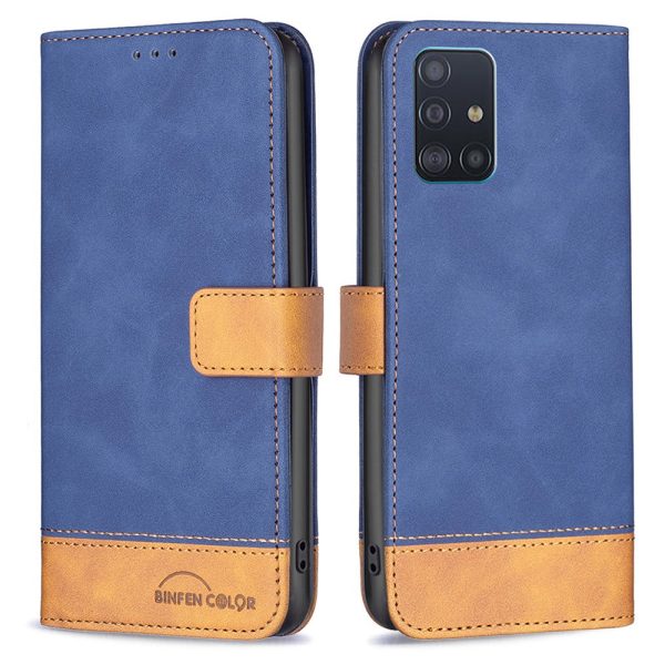 BINFEN COLOR BF Leather Case Series-7 for Samsung Galaxy A51 4G SM-A515, Style 11 Matte Texture PU Leather Case with TPU Inner Case with Wallet and Stand For Sale