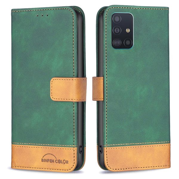 BINFEN COLOR BF Leather Case Series-7 for Samsung Galaxy A51 4G SM-A515, Style 11 Matte Texture PU Leather Case with TPU Inner Case with Wallet and Stand For Sale