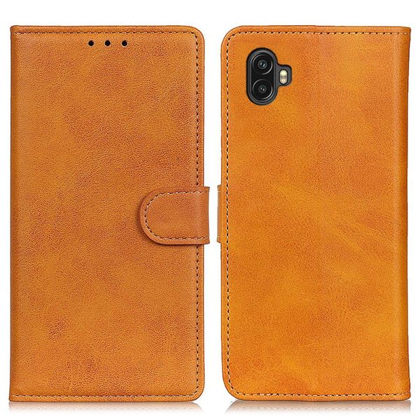 For Samsung Galaxy Xcover 6 Pro PU Leather Stand Phone Case Full Coverage Wallet Protective Cover on Sale