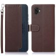 KHAZNEH For Samsung Galaxy Xcover 6 Pro RFID Blocking Litchi Texture PU Leather Phone Case with Wallet Stand Online now