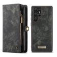 CASEME 008 Series for Samsung Galaxy S22 Ultra Detachable 2-in-1 Split Leather Phone Case Multifunctional Wallet Stand Protective Cover Fashion