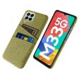 Cloth Texture Case for Samsung Galaxy M33 5G (Global Version), Hard PC + Cloth Back Protector Cover with Dual Card Slot Discount