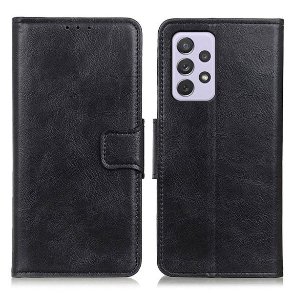 Crazy Horse Texture PU Leather Wallet Stand Case Phone Guard Cover Shell for Samsung Galaxy A73 5G For Discount