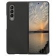 For Samsung Galaxy Z Fold4 5G Litchi Texture Phone Case Genuine Leather Coated TPU + PC Protection Back Cover For Discount