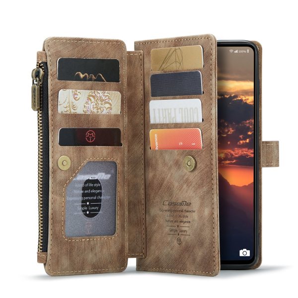 CASEME C30 Series for Samsung Galaxy A53 5G Supporting Stand Design PU Leather Phone Case Shockproof Zipper Pocket Wallet Cover For Cheap