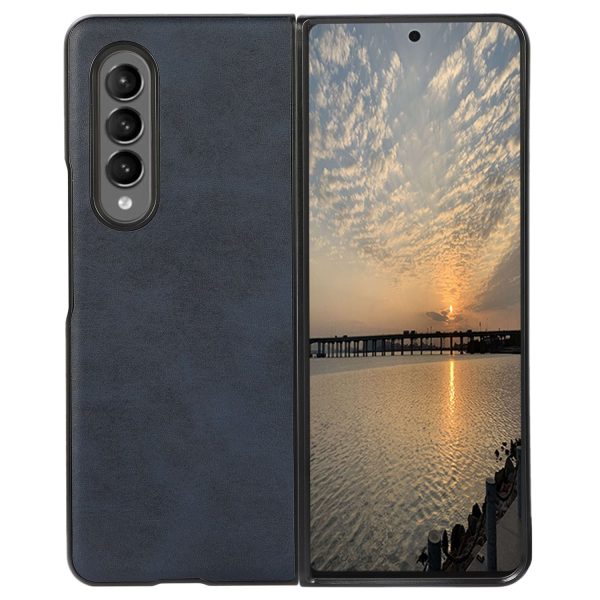 For Samsung Galaxy Z Fold4 5G Anti-Scratch Textured Leather Coated PC+TPU Back Case Shock Absorption Slim Non-Slip Shell For Cheap