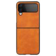 For Samsung Galaxy Z Flip4 5G Back Cover Textured Leather Hard PC Back+Soft TPU Frame Shockproof Phone Shell For Discount