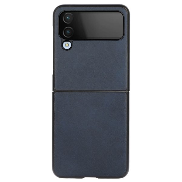 For Samsung Galaxy Z Flip4 5G Back Cover Textured Leather Hard PC Back+Soft TPU Frame Shockproof Phone Shell For Discount