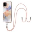 Anti-Scratch IMD IML Marble Flower Pattern Soft TPU Phone Case with Lanyard for Samsung Galaxy A22 4G (EU Version) Supply