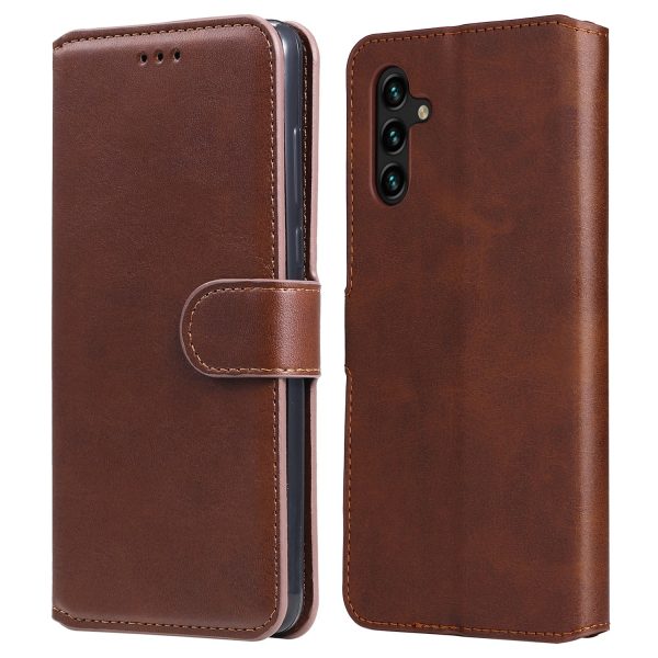 Classic Stand Flip Cover PU Leather Magnetic Closure Anti-Scratch Wallet Phone Case for Samsung Galaxy A13 5G   A04s 4G (164.7 x 76.7 x 9.1 mm) Discount