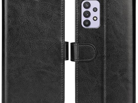 Crazy Horse Texture Flip Scratch-resistant Anti-fall Leather Phone Wallet Shell Stand Case for Samsung Galaxy A53 5G Fashion