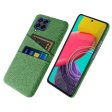 Cloth Texture Protective Case for Samsung Galaxy M53 5G, Hard PC + Cloth Back Cover with Dual Card Slot For Discount