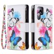 BF03 Pattern Printing PU Leather Magnetic Zipper Pocket Case Stand Flip Wallet Phone Cover with Strap for Samsung Galaxy S22 Ultra 5G For Cheap