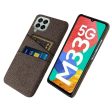 Cloth Texture Case for Samsung Galaxy M33 5G (Global Version), Hard PC + Cloth Back Protector Cover with Dual Card Slot Discount