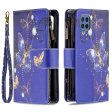 BF03 Zippered Wallet Design Anti-Scratch Pattern Printing Leather Stand Phone Cover with Wrist Strap for Samsung Galaxy M32 (Global Version) For Cheap