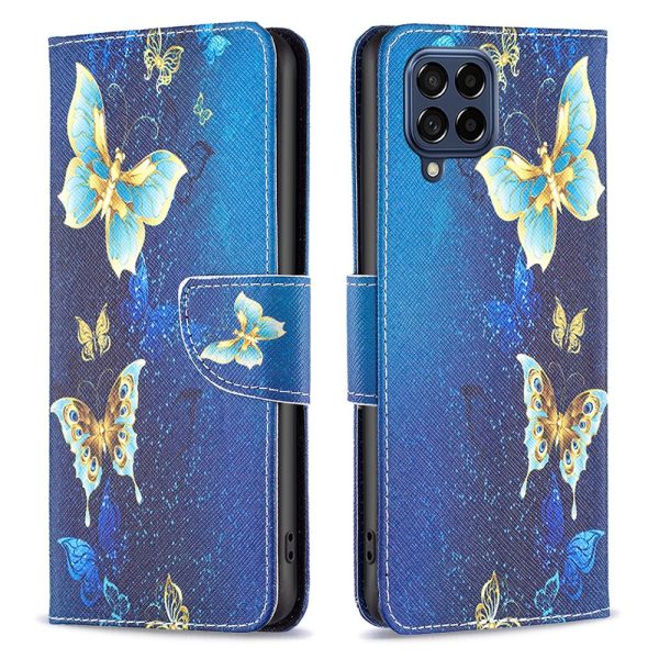 BF Pattern Printing Leather Series-2 for Samsung Galaxy M53 5G, Full-protection Phone PU Leather Cover Pattern Printing Case with Stand Wallet Online now