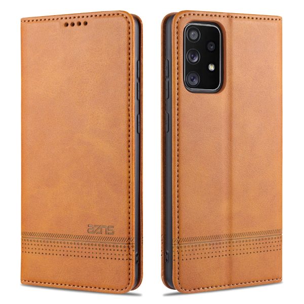 AZNS Wallet Design Auto-absorbed Magnetic Leather Stand Mobile Shell Case for Samsung Galaxy A72 4G 5G Cheap