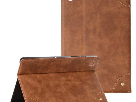 For Samsung Galaxy Tab A8 10.5 (2021) Auto Wake Sleep Leather Case Retro Style Folio Flip Tablet Cover with Stand Wallet Online Sale