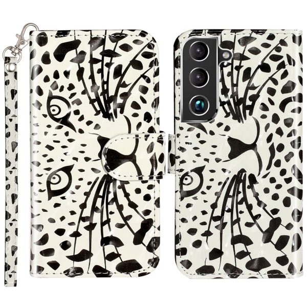 Anti-drop Protection Pattern Printing Leather Wallet Phone Case Cover with Stand for Samsung Galaxy S22 5G For Discount