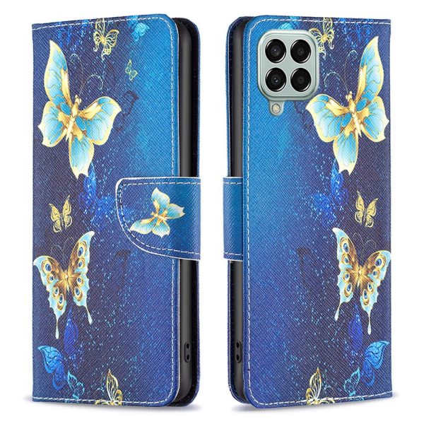 BF Pattern Printing Leather Series-2 for Samsung Galaxy M33 5G (Global Version), Mobile Phone PU Leather Cover Stylish Protective Case with Stand Wallet For Sale