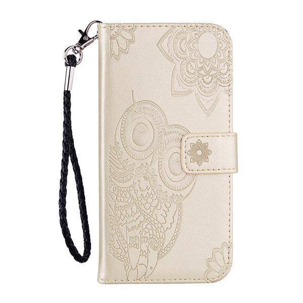 Imprint Owl Flower Leather Wallet Stand Phone Case for Samsung Galaxy M02   Galaxy A02 Cheap