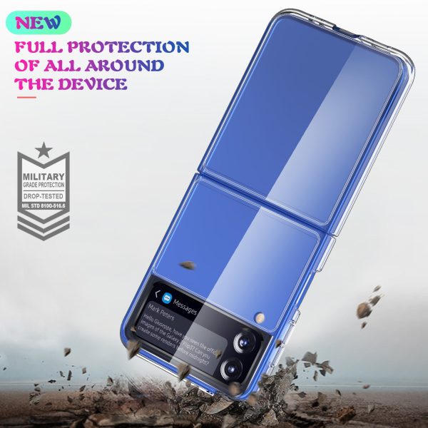 Clear Phone Case for Samsung Galaxy Z Flip3 5G, Hard PC Shock-Absorbing Back Cover For Discount