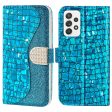 Anti-drop Splicing Crocodile Texture Glittery Powder Shockproof TPU+PU Leather Stand Wallet Case for Samsung Galaxy A53 5G Supply