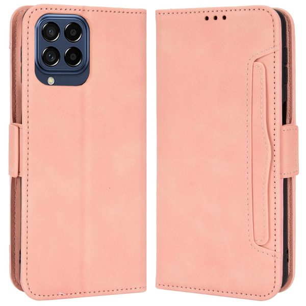 Anti-dust Smartphone Bag Case for Samsung Galaxy M53 5G, Magnetic Flip Wallet Style Stand Shockproof PU Leather Phone Cover Supply