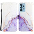 YB Pattern Printing Series-5 for Samsung Galaxy A13 4G Marble Pattern PU Leather Flip Protective Cover Magnetic Closure Wallet Soft TPU Stand Case with Strap For Sale