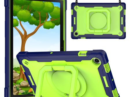 360 Degrees Rotating Kickstand PC + Silicone Tablet Protective Case Cover with Shoulder Strap for Samsung Galaxy Tab A8 10.5 (2021) Supply