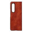 Crazy Horse Texture PU Leather Coated PC Cell Phone Case Protective Cover for Samsung Galaxy Z Fold3 5G Supply