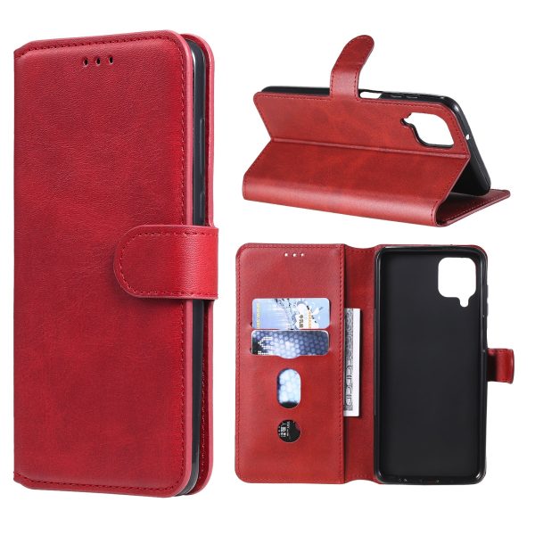 Classic Wallet Stand Flip Leather Phone Case for Samsung Galaxy A12 Online Sale