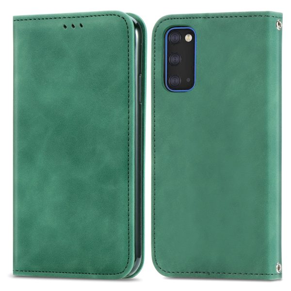 Auto-absorbed Vintage PU Leather Phone Cover Casing for Samsung Galaxy S20 4G S20 5G Cheap