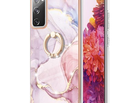 Wear-Resistant IML IMD Marble Pattern Flexible TPU Cover Electroplating Phone Case with Kickstand for Samsung Galaxy S20 FE S20 FE 5G S20 Lite S20 FE 2022 Discount