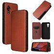 Anti-scratch Carbon Fiber Texture Auto-absorbed Leather Phone Case Stand for Samsung Galaxy Xcover 5 Online Hot Sale